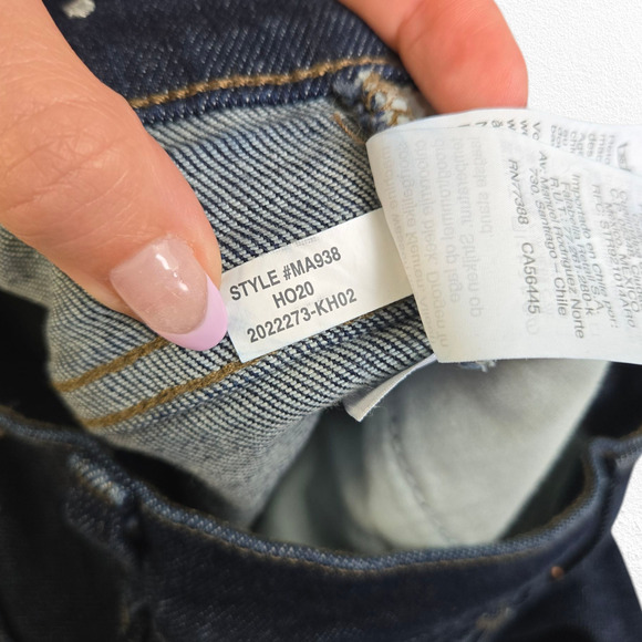 Madewell 9" Dark Wash Stretch Tencel Denim Mid-Rise Skinny Jeans Size 24 - Picture 7 of 10